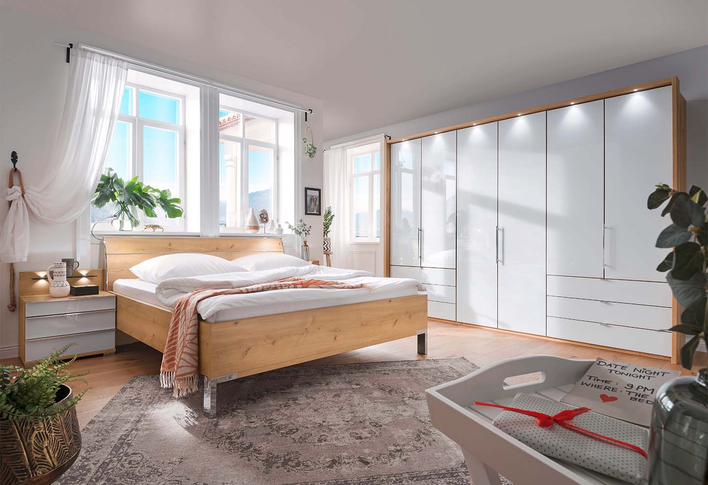 MÖBELSCHAU Futonbett Eice Bianco Dekor