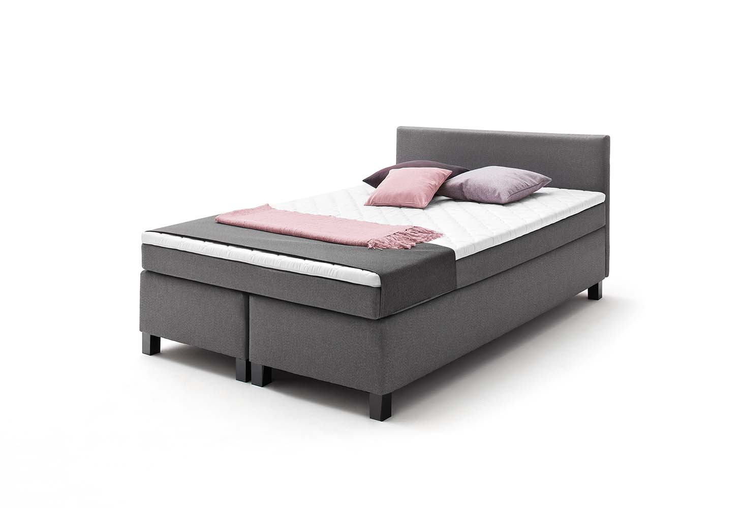 MÖBELSCHAU Boxspringbett Grau