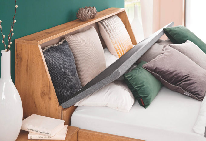 MÖBELSCHAU Funktionsbett Eiche Wotan-Nachbildung