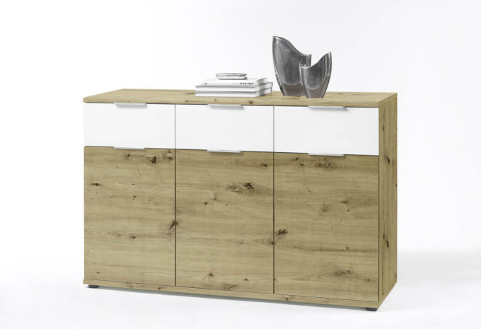 MÖBELSCHAU Kommode Artisan Eiche Nachbildung