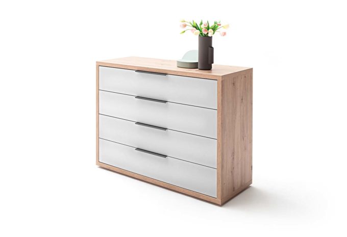 MÖBELSCHAU Kommode flamed wood black