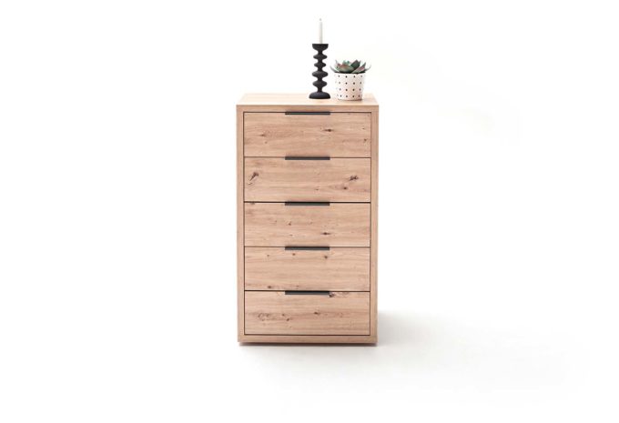 MÖBELSCHAU Kommode flamed wood black