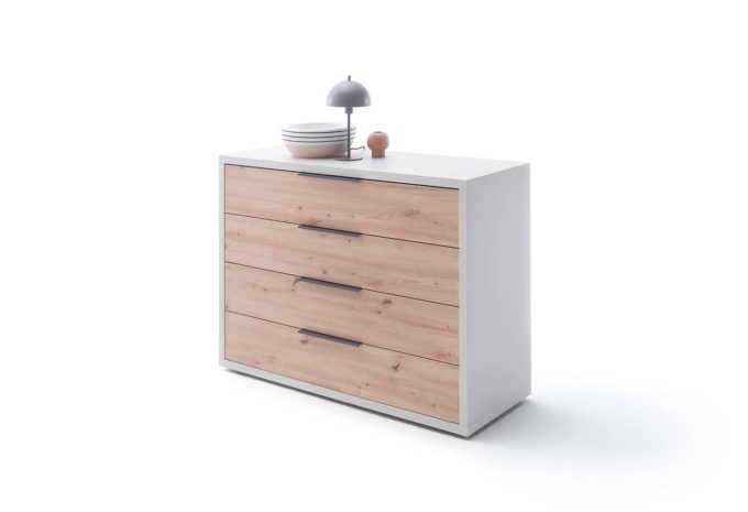 MÖBELSCHAU Kommode flamed wood black
