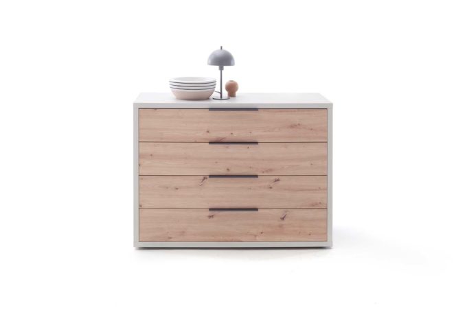 MÖBELSCHAU Kommode flamed wood black