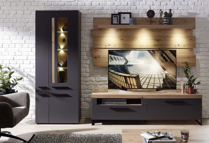 MÖBELSCHAU Wohnwand Loft
