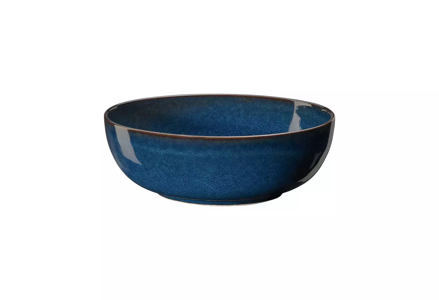 MÖBELSCHAU Schale Steingut blau glänzend