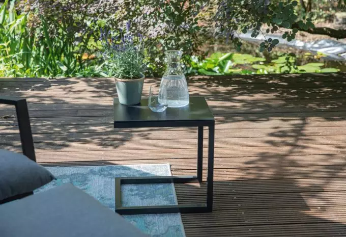 MÖBELSCHAU Beistelltisch Aluminium anthrazit matt