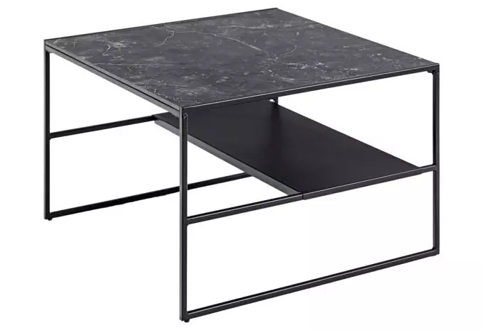 MÖBELSCHAU Couchtisch Metall schwarz lackiert