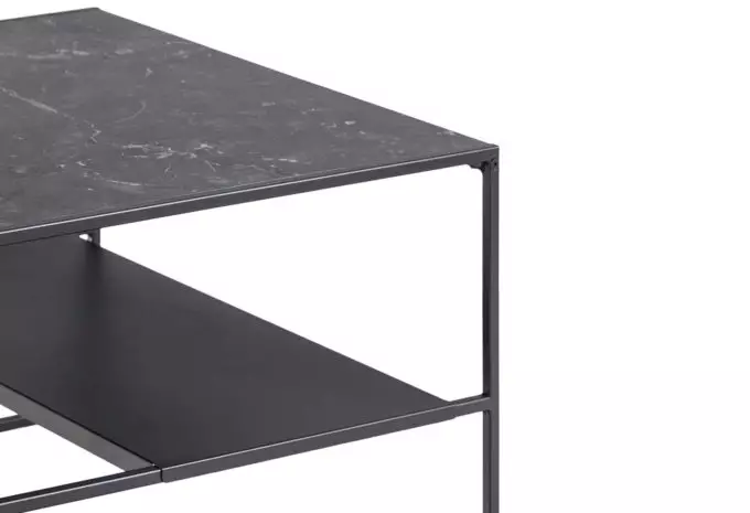 MÖBELSCHAU Couchtisch Metall schwarz lackiert